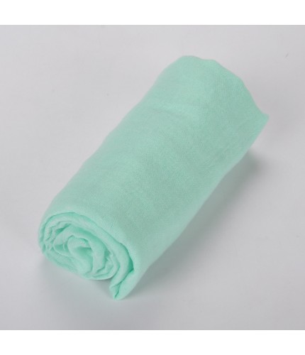 Green Plain Maxi Tassel 180x90cm Cotton Hijab