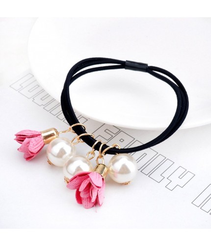 Dark Pink Pearl Bell Hairband