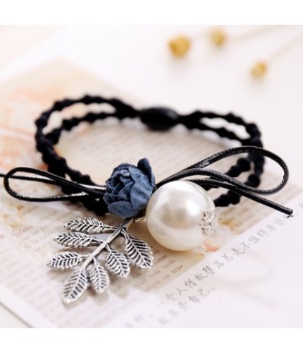 Dark Blue Foliage Hairband