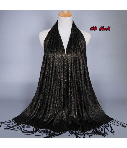 black Gold Shimmer Cotton Hijab