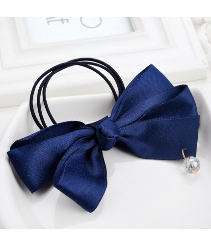 Navy Simple bow hair band