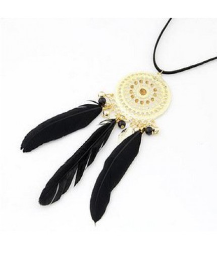 Dream Catcher Black Necklace