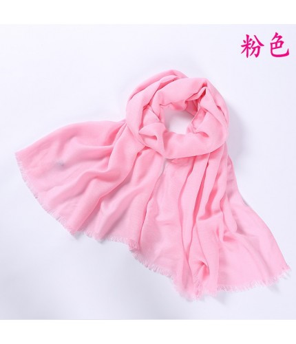 Pink Plain Thick Intertwined Cotton Maxi Hijab