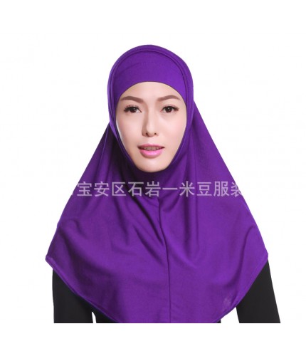 Purple 68cm One Piece Ready Hijab 