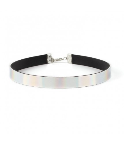 Silver Laser Choker