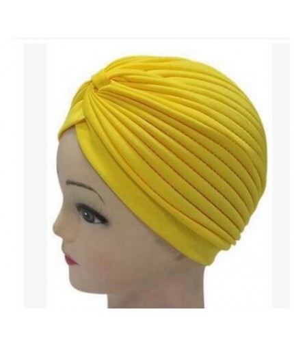 Yellow Classic Turban Hijab Cap 