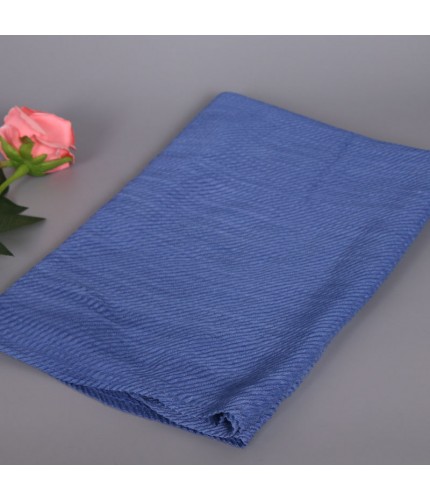 denim blue Crimpled Crinkle Hijab Clearance