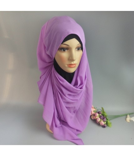 Purple Lilac Soft Chiffon Crepe Hijab 