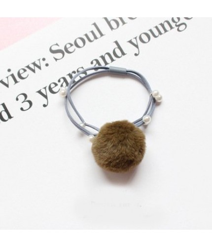 Army Fur ball pearl hair band