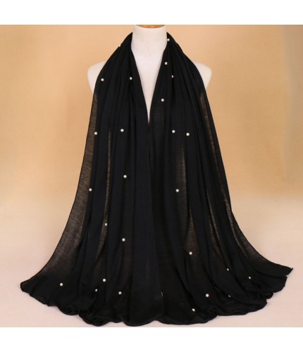 black Jersey Pearl Hijab