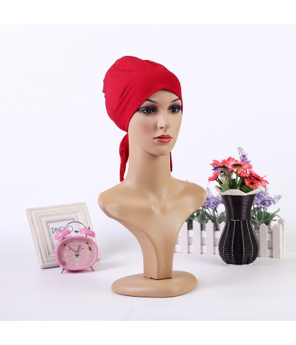 Red Bonnet Cap Tie Back 