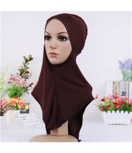 Brown Pinched Full Hijab Underscarf Clearance