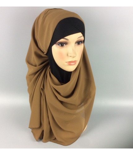 Bronze Soft Chiffon Crepe Hijab 