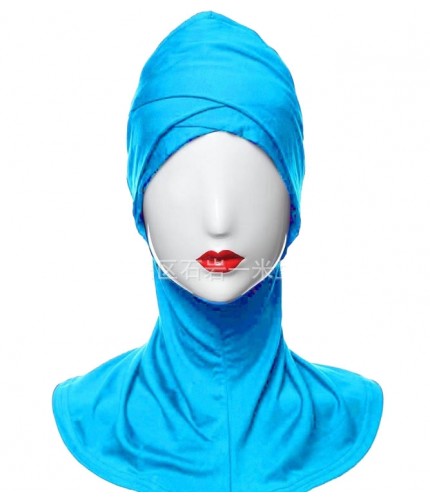 Blue cornflower Modal Large Cross Hijab Underscarf Clearance