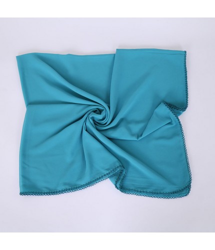 shallow haqing Crumpled Chiffon Square Hijab