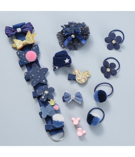 14# Bag-Navy Blue Hair Accessories Kids Set Clearance