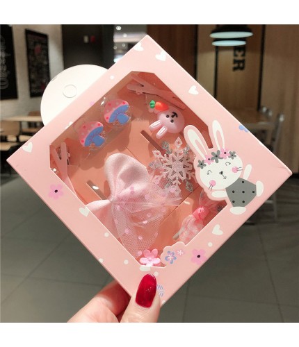 05# Pink Mushroom Suit Hair Accessories Kids Set Clearance