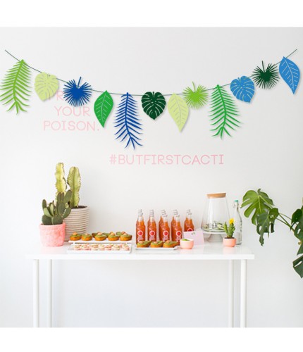 3M Long Tropical Leaf Pull Flower-Small Bunting