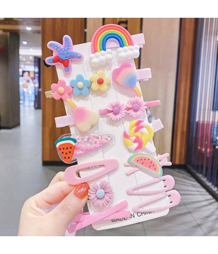 05# Purple Sea Star Rainbow (Bag Without Card) Hair Accessories Kids Set Clearance