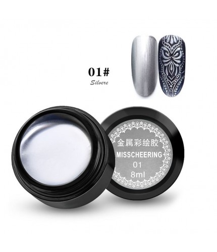 Metallic Painted Glue Silver 01 Metal Glue Phototheraphy Nail Polish Clearance