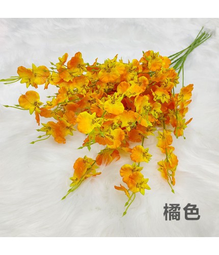 Dancing Blue Orange Oncidium Artificial Flower Plant