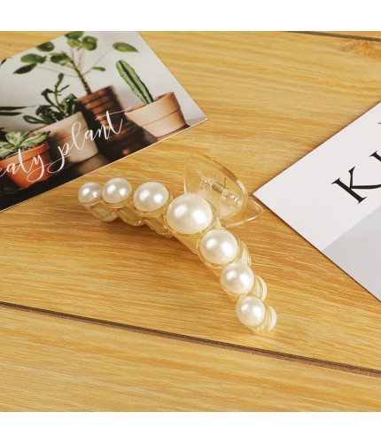 10 Cm White Pearl Gripper Kstyle Hair Grip Clearance