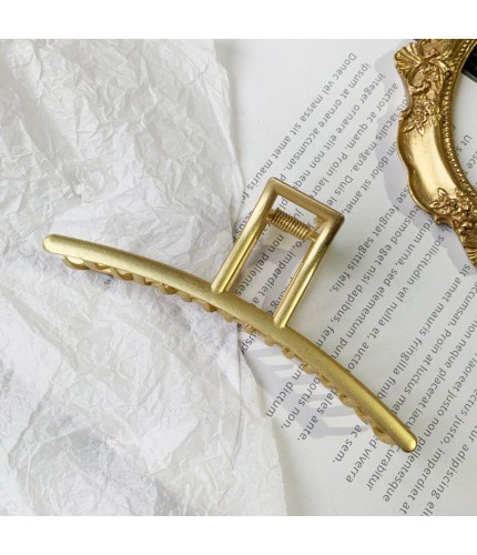 Extra large-Dumb Gold Curved Clip Korean Style Hair Grip Clamp Clearance