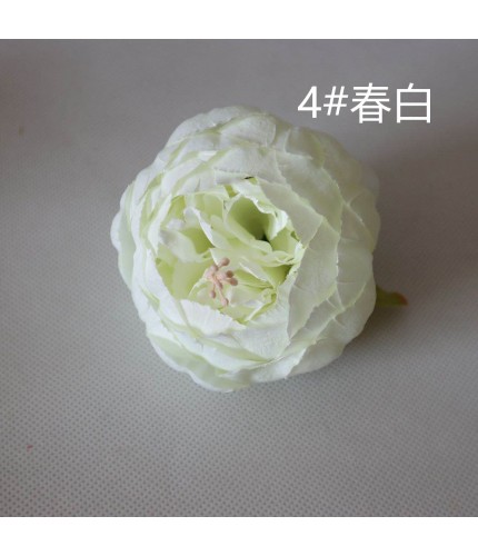 4# Spring White Artificial Peony Head Clearance