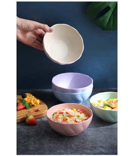 Nordic Rice Wheat Straw Twill Bowl