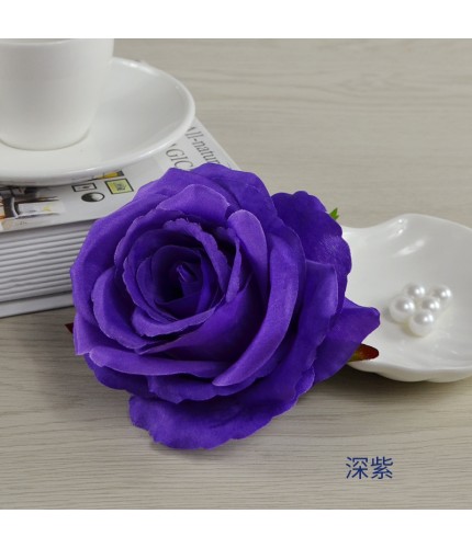 Deep Purple10Cm In Diameter Artificial Rose Head Clearance