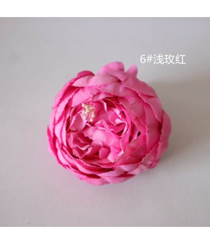 6# Chun Light Rose Red Artificial Peony Head Clearance