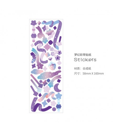 Purple Galaxy Sticker Sheet Clearance