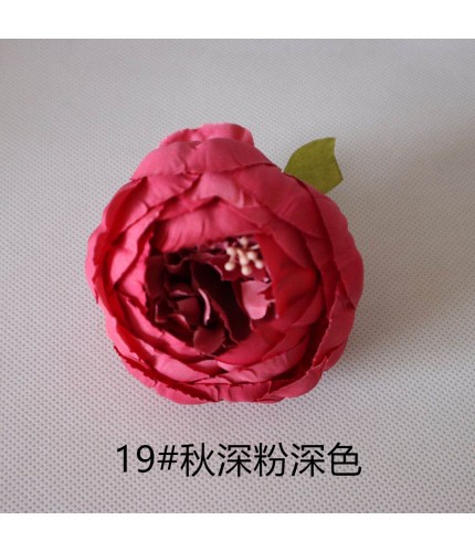19# Autumn Deep Pink Artificial Peony Head Clearance