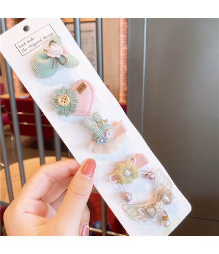11# Green Rabbit Love Suit Hair Accessories Kids Set Clearance