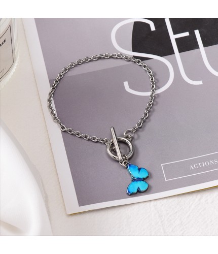 1196# Qt Button Smurf Butterfly Kstyle Bracelet Clearance