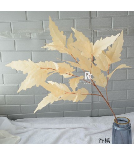 Single Hazelnut Leaf Artificial Flower Stem Clearance