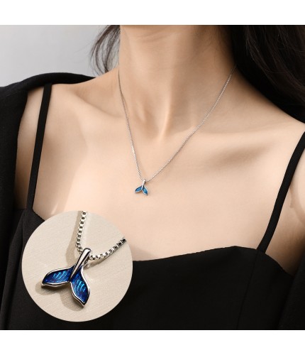 1109# Net Red Fish Tail Kstyle Necklace Clearance