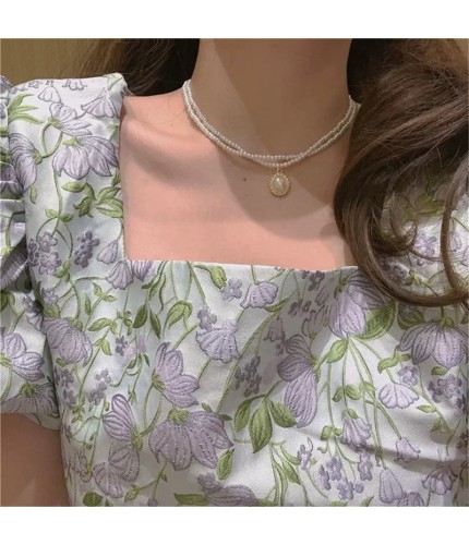 Torus Pearl Necklace Kstyle Necklace Clearance