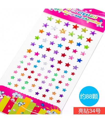 Bright Diamond No. 34 Acrylic Crystal Gem Stickers