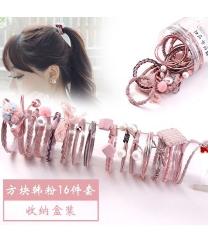 15# Square Korean Powder 16-Piece Set Hair Bands Clearance