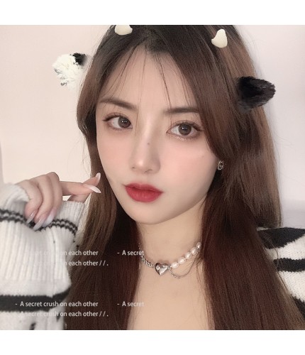 Pearl Love Stitching Necklace Kstyle Necklace Clearance
