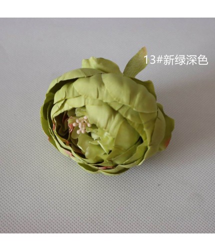 13# New Green Deep Artificial Peony Head Clearance