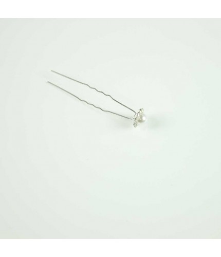 Crystal basic pearl hairpin