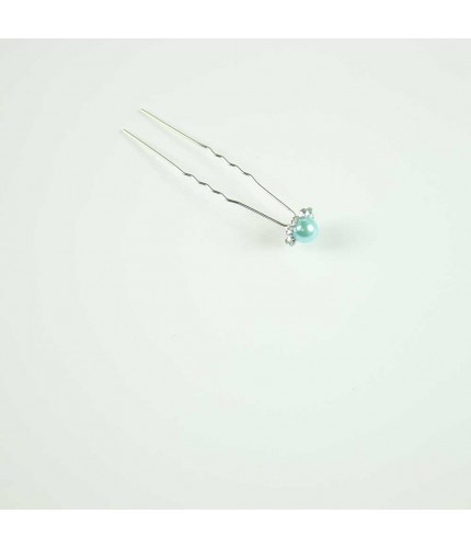 Mint basic pearl hairpin