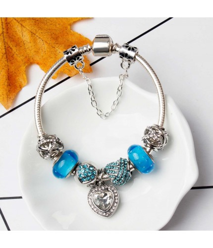 Dainty Blue Hearts Bracelet