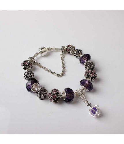 Purple Queen Charm Bracelet