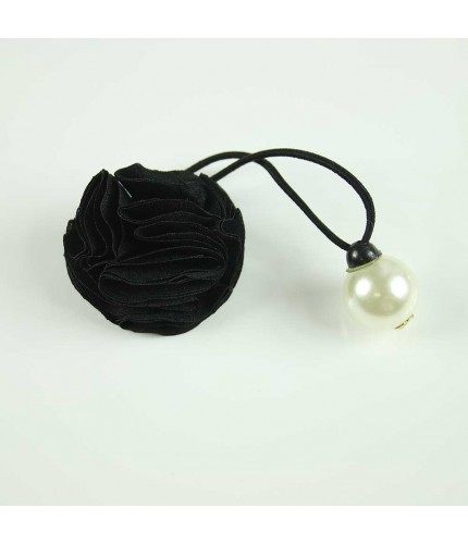 Black rose pearl hairband