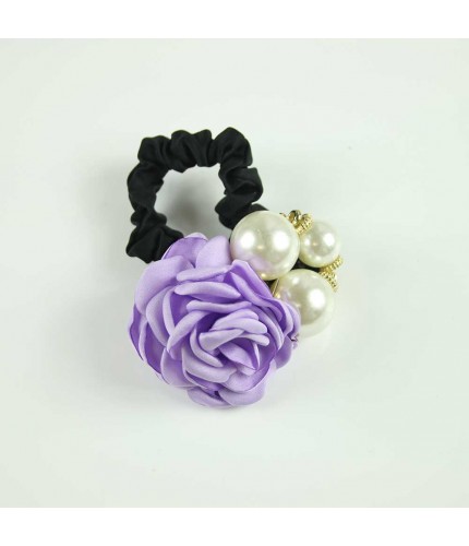 Purple rose three pearl hairband