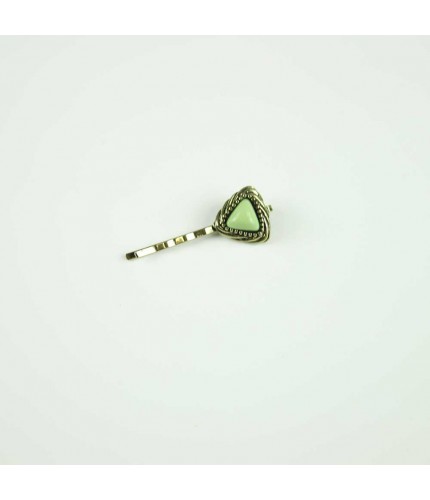 Green Triangle gem hairpin