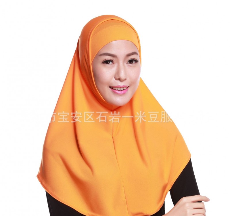 Orange 68cm One Piece Ready Hijab Clearance